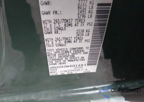 2022 Nissan Frontier Pro-4X 4X4 z USA, uszkodzony, nr VIN 1N6ED1EK1NN601483